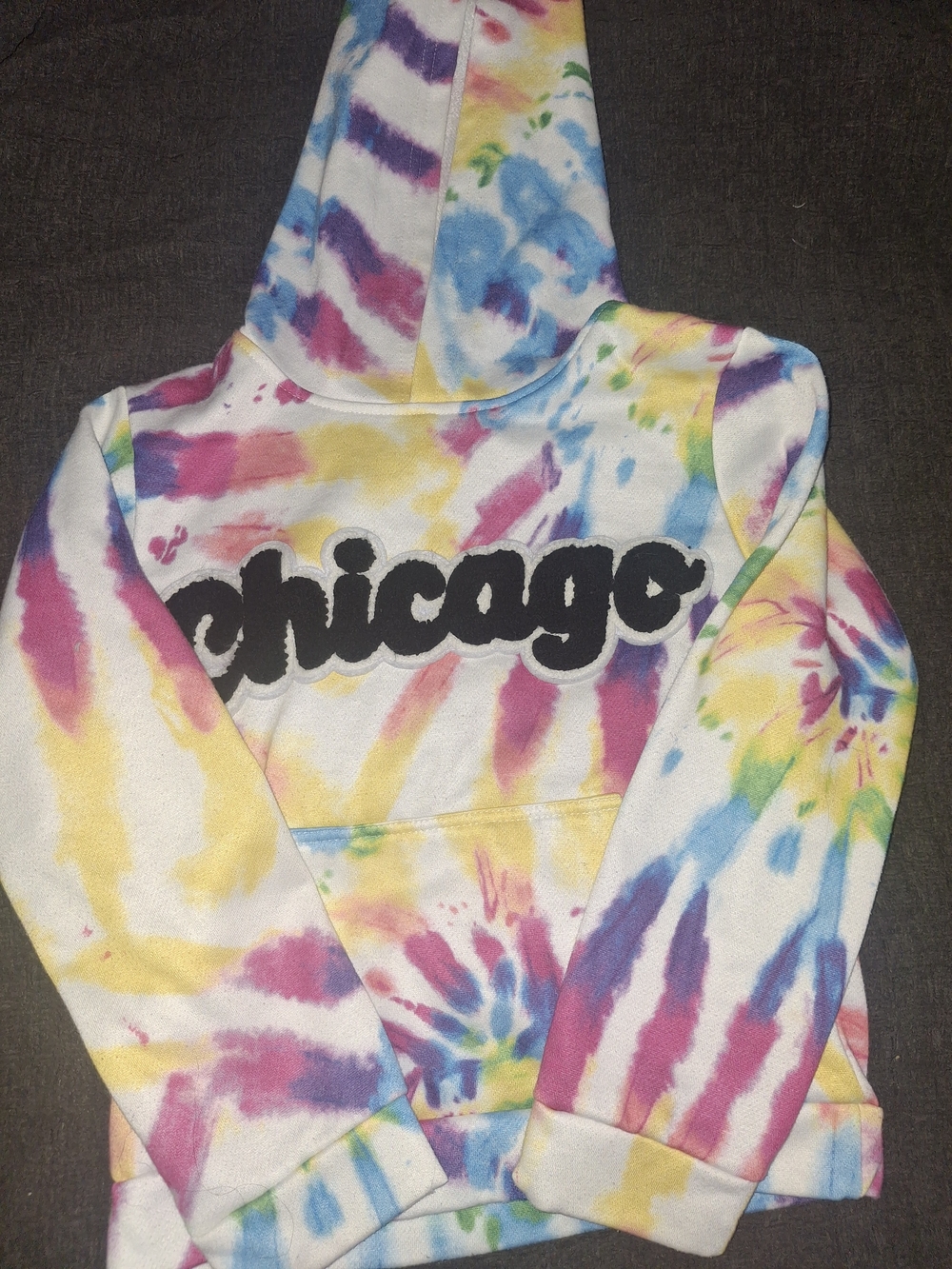 Lola + The Boys Multicolor Tie-Dye 'Chicago' Crewneck Hoodie